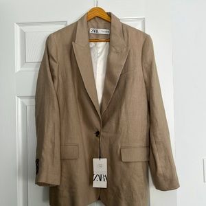 Straight cut Linen Blazer
